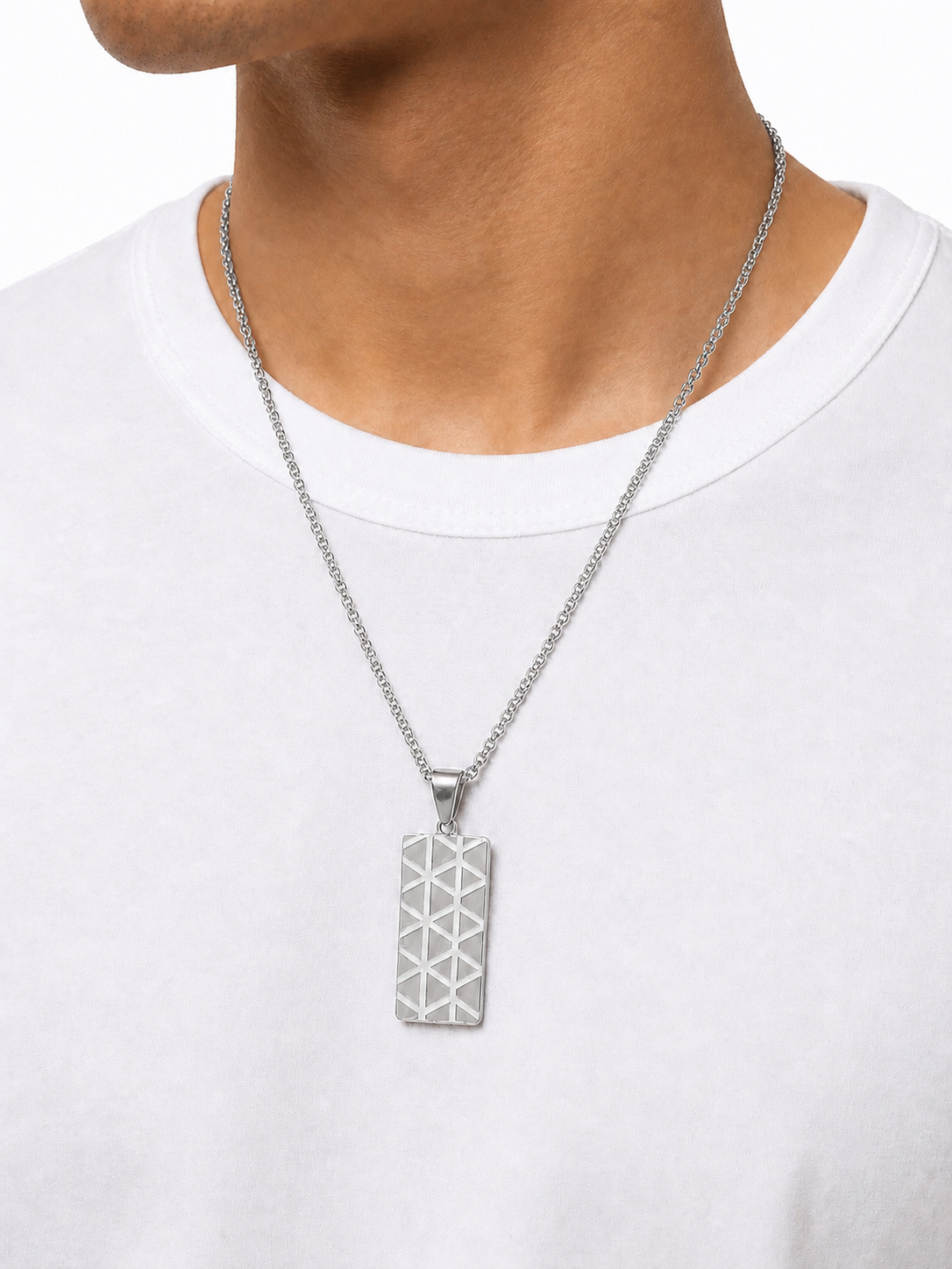 VELAR™ Geometry Pendant - Silver