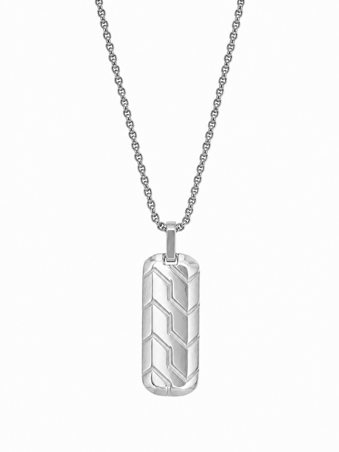 VELAR™ Chevron Pendant - Silver