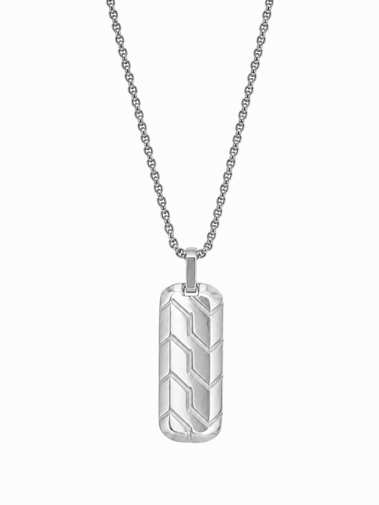 VELAR™ Chevron Pendant - Silver